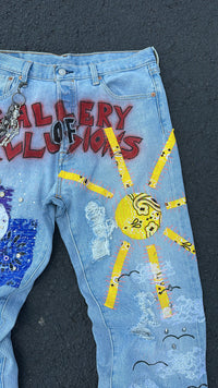 1of1 GALLERY OF ILLUSIONS (made in Levi 501)